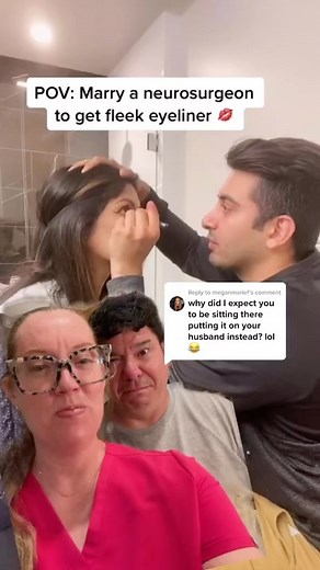 Had to do it 🫣 #neurosurgeon #husband #wife #married #funny | Dr. Betsy Grunch - Ladyspinedoc