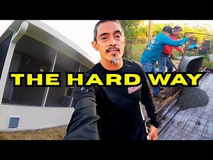 Screen Room Complete Build (No Concrete Truck Allowed!)