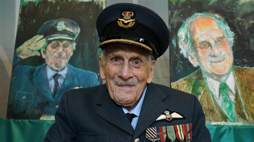 RAF honour Battle of Britain pilot with tribute after hero's death aged 105