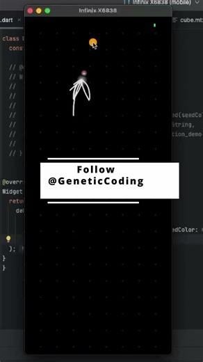 Flutter Canvas Spider Animation 🕷️ Tap to Spawn Food & Watch the Spider Follow