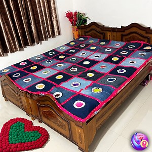 You can also make a bed sheet from jeans pants #jeans #bedsheet #handmade | Artefact