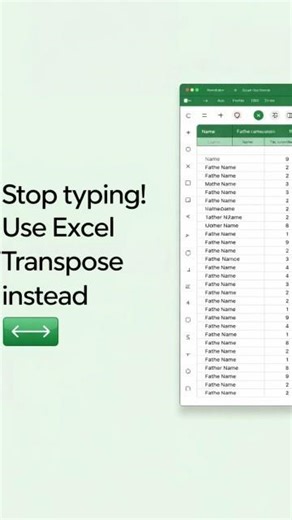 EXCEL Just Got Easier Use Transpose Now