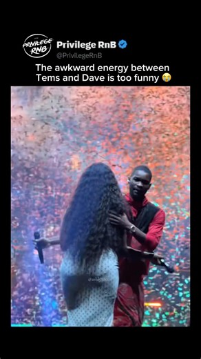 The awkward energy between Tems and Dave is too funny 😭