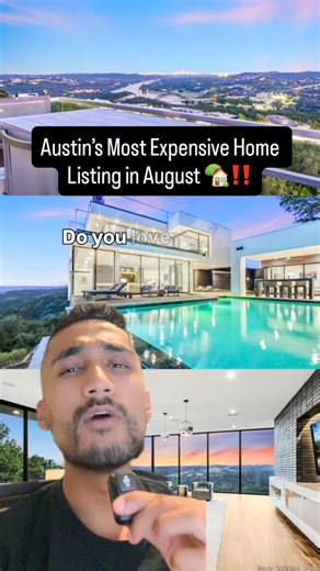 Sagun S | The Austin Report 🤠 on Instagram: "🏠 Austin’s Priciest Public Listing This August 6607 W. Courtyard Drive offers postcard views of the skyline, Lake Austin, and Pennybacker Bridge—for $9,998,000. ✅ 5,800 sq ft | 5 bed | 5.5 bath | Built 2020, additions 2024 ✅ Rooftop living area + negative edge pool + private hiking trail 💡 Mortgage est: $51K/month ❓ If money wasn’t an issue, would you pick skyline views or waterfront access? 🏡 Sagun Sedai, REALTOR® — Au