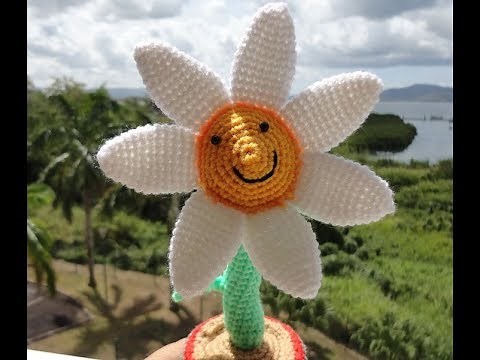 AMIGURUMI Marguerite dans son pot, tuto français