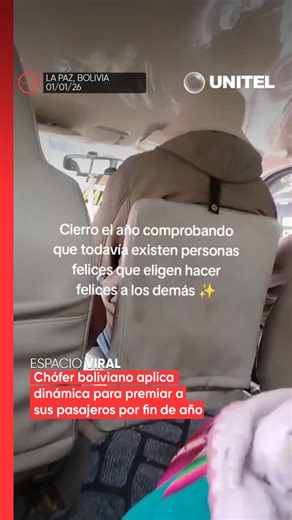 UNITEL on Instagram: "Un chófer de minibús en La Paz sorprendió a sus pasajeros con una dinámica de fin de año: jugando al “rey manda”, pidió mostrar una moneda de 10 centavos y premió al ganador con pasaje gratis, entre risas y aplausos, festejando las fechas de fin de año. ¿Sabes de algún chofer similar? Cuéntanos en comentarios ⬇️ #Unitel #Viral #LaPaz #Findeaño #añonuevo"