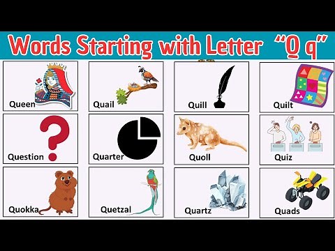 Letter Q Words Starting With Letter Q | Q Word | Letter Q Vocabulary | Phonic Sounds | Q Alphabet