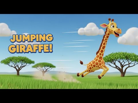 Jumping Giraffe 🦒🤸 | Funny Kids Cartoon Song | Jump & Dance for Kids