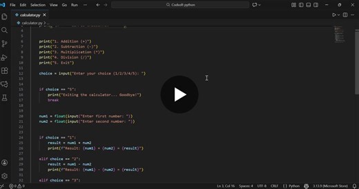 #internship #task2 #python #calculator #pythonprojects #codingjourney #learningbydoing #softwaredevelopment | Gadila Deekshitha