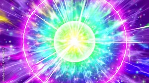 rainbow shine glow light tunnel loop background