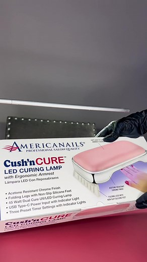 Nail armrest w. led curing, yes please! 😍 the new Americanails Cush’N Cure Lamp #nailsoftiktok #nails #nailtech #nailarmrest #nailarmrest #naillamp #gelpolishnails #diynails #nailstudent #nailsupply #americanails #ledlamp #cushncurelamp #gelnails #ledcuringlamp