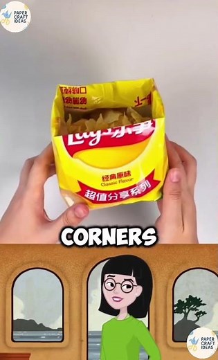 Chip Bag → Neat Cube + Clean Tissue Grabber Hack 🤯♻️ DIY Smart Trick!