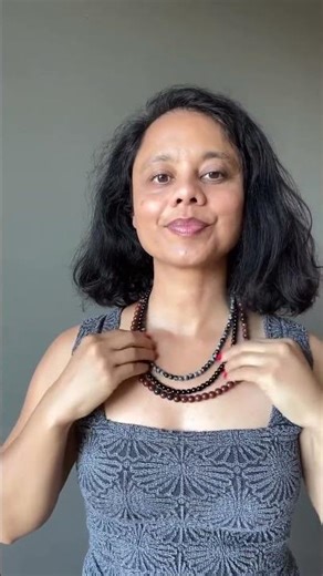 Obsidian Necklace 3-Layer Snowflake Mahogany Black