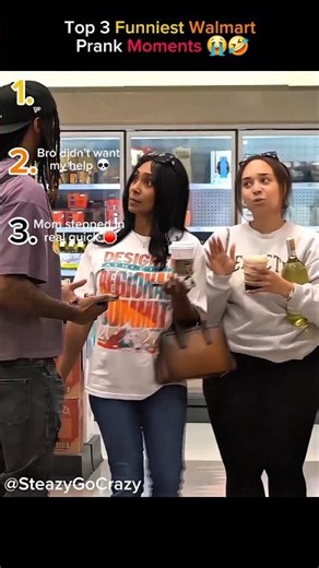 Top 3 Walmart Prank Moments 🤣 (ENDING IS SALVAGE!) -SteazyGoCrazy