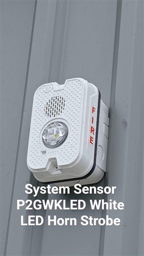 System Sensor P2GWKLED White LED Outdoor Horn Strobe at a Copiague NY Storage Facility #firealarm