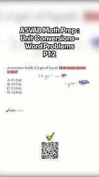 ASVAB Arithmetic Reasoning: Unit Conversion - Gallons to Quarts Explained!
