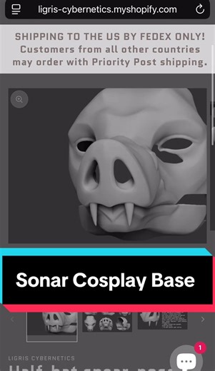 Sonar Cosplay Base Available for Purchase