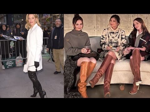 🔥 Bold Stride Style | Modern High-Heel Over-Knee Leather Boots Inspirations