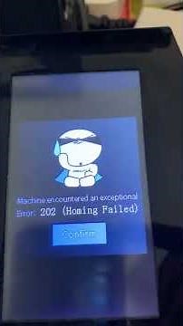 CR6 SE error 202 (Homing Failed)