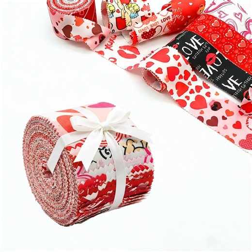 Novusfab 80 Pcs Precut Jelly Roll Fabric Strips for Quilting, Jelly Rolls Quilting Fabric Strips Bundles, DIY Sewing Supplies, Pink Heart - Etsy