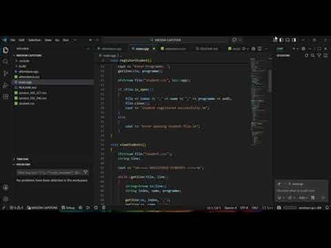 C++ Attendance System: A modular, OOP-based project using File I/O for secure, persistent data logs.