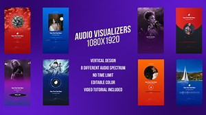 Social Media  Audio Visualizers, Vertical Design