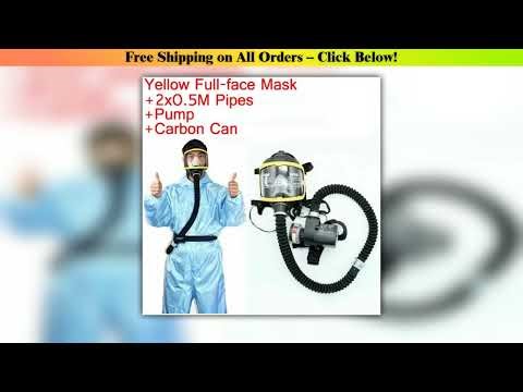 Electric Constant Air Flow Supplied Fed Full/Half Face Gas Mask Breathing System Protective
