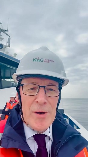 Exciting privilege to inaugurate one of our offshore wind projects - Neart na Gaoithe - off the coast of Fife and serviced from Eyemouth. It is an amazing feat of engineering and an example of Scotland’s bright energy future. | John Swinney MSP