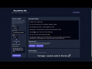 I Built an AI Caption Generator Using OpenAI (Full App Demo + Source Code)