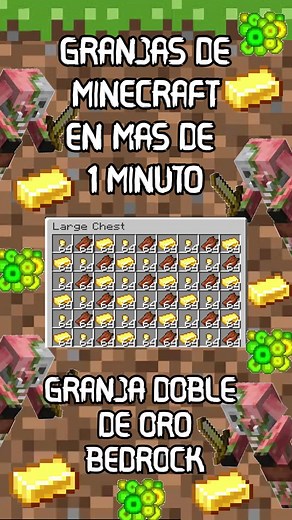 Granja De Oro Doble Minecraft Bedrock 1.21