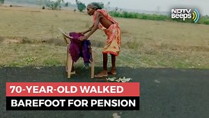 #NDTVBeeps | Watch: 70-Year-Old Woman Walked Barefoot Only To Collect Pension | NDTV