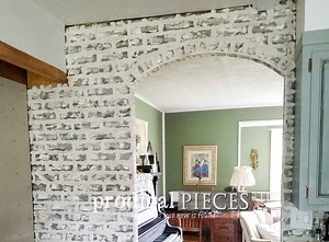 DIY Faux Brick Tutorial ~ Budget Decor - Prodigal Pieces