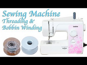 PORTABLE SEWING MACHINE THREADING GUIDE & BOBBIN WINDING | BROTHER TOP LOAD BOBBIN