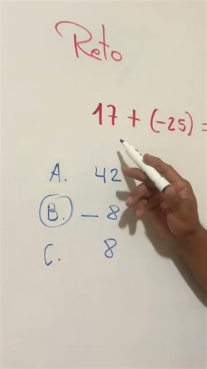 17 + (- 25) Reto Extremo Sumas y Restas con Paréntesis que Confunden a Todos