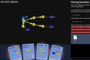 Aprende a programar colaborativamente con Git jugando a 'Oh My Git!', un videojuego libre al que tú mismo puedes contribuir