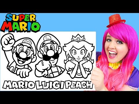 How To Color Mario, Luigi & Peach | Markers