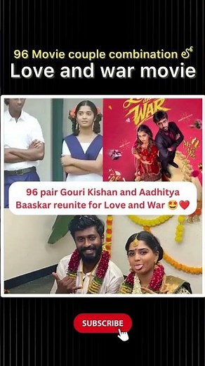 96 movie couple combination Love and war movie #viral#facts#trending#reels#movie#entertainment#fact