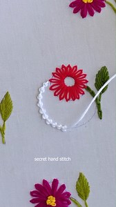 cute embroidery ! supper easy palestrina stitch #virals #reelsvideo | Secret Hand Stitch