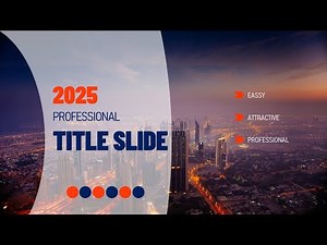 Create a Stunning PowerPoint Title Slide (2025) | Easy, Professional Design for Beginners