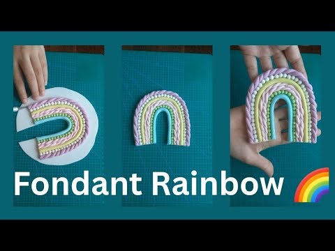 How to make Fondant rainbow 🌈 | Fondant rainbow 🌈 tutorial