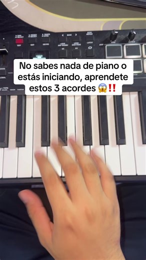 No sabes nada de piano o estás iniciando, aprendete estos 3 acordes 😱‼️