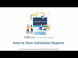 How to view Validation Reports