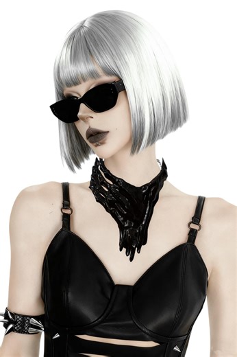 Hand Necklace: Cyberpunk Chaotic Goth Hand, Sci-fi Accessory, Halloween Necklace, Halloween Accessory, Gothic Necklace - Etsy UK