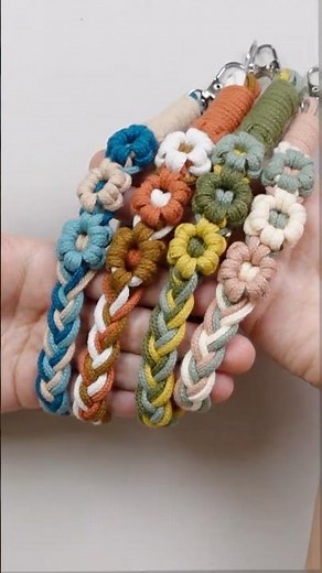 DIY Macrame Flower Wristlet 🌼 | Easy Phone Strap Tutorial