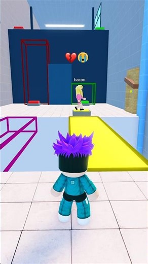 This bacon was so mean in Teamwork Obby 😥#roblox #shorts