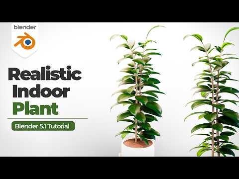 Create a Realistic Indoor Plant in Blender 5.1