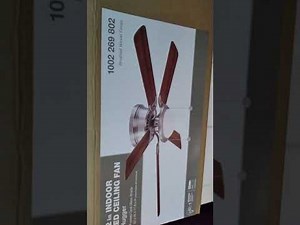 52 inch Ceiling hugger LED in brushed Nickel with light kit