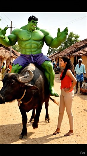 Hulk with Gf 😂funny ai #shorts #ai #trending #funnyshorts #hulk #hulkai #telugucomedy #viral #fun