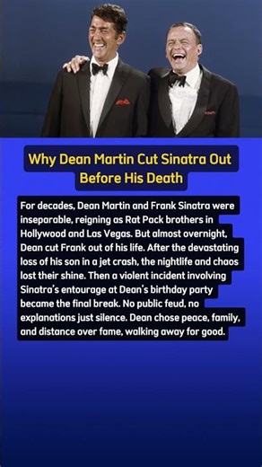 Dean Martin’s Last Confession About Ending His Friendship With Sinatra