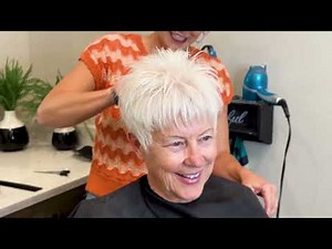 The Perfect Pixie for Women Over 70 | Step-by-Step Fine Hair Cutting Techniques